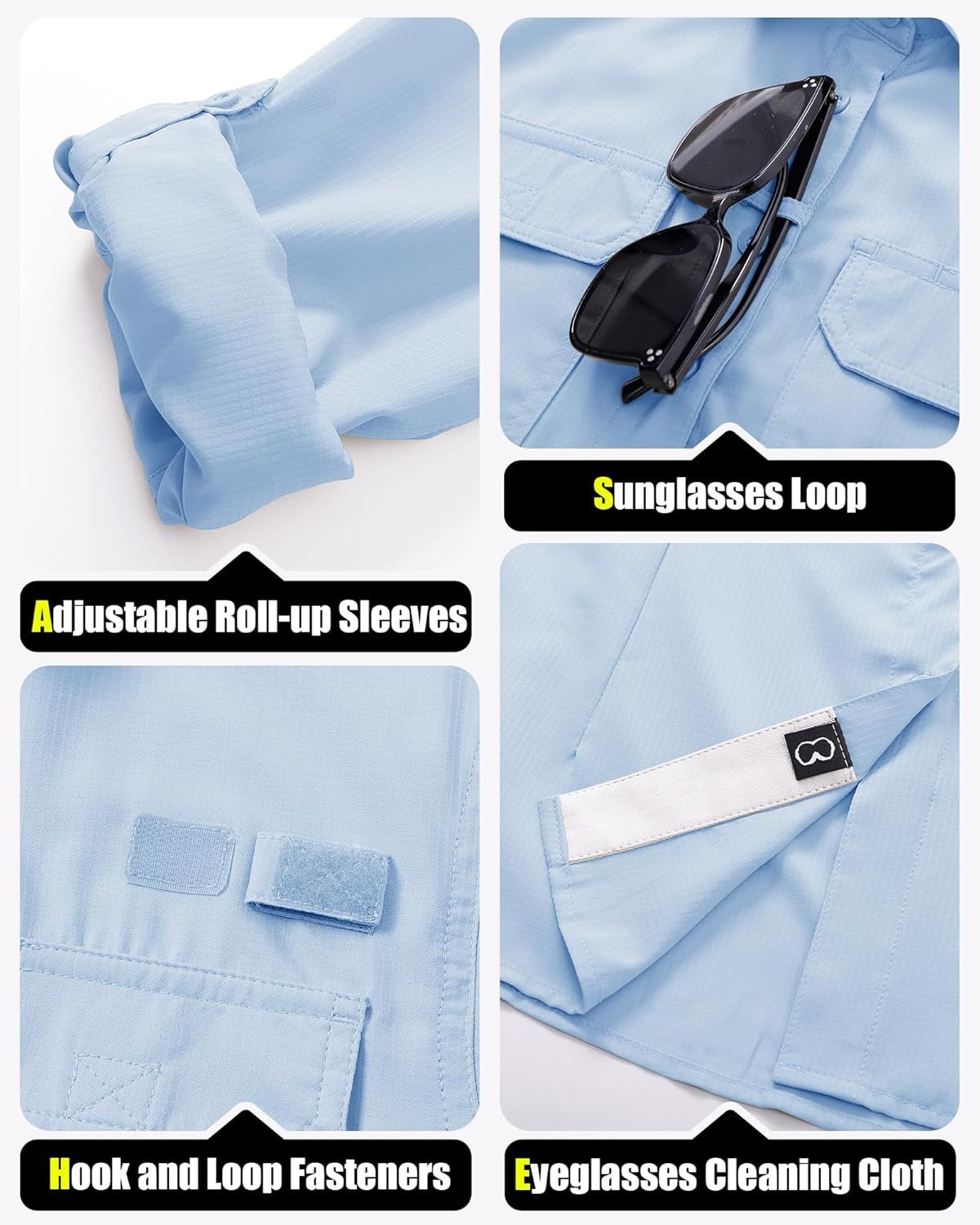 33,000Ft Women'S Long Sleeve Shirts Safari Shirts UPF50 Sun Protection Button down Shirt Moisture Wicking Quick Dry Top Ladies Casual Outdoor Shirt for Walking Fishing Hiking Travel image number 4