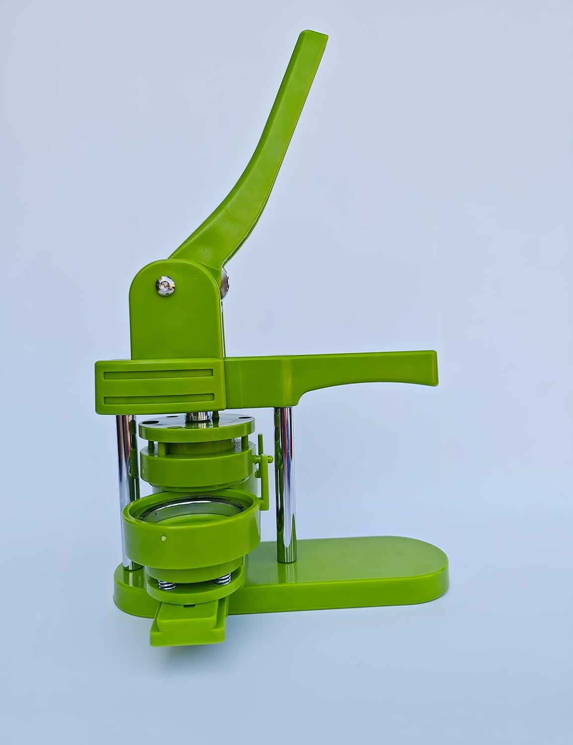 Virellisee Button Maker Machine 58Mm (2.25 In) Installation-Free DIY Button Pin Maker Machine,Green Button Press Machine with Free100 Sets 58Mm Button Maker Supplies&Circle Cutter image number 1