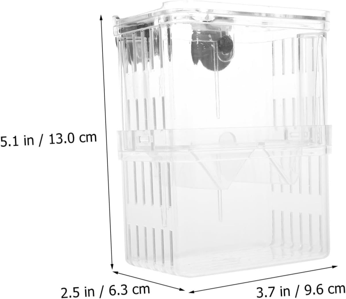Abaodam 2Pcs Aquarium Fish Breeding Box Isolation Box with Suction Cups Large Double-Layer Hatchery Incubator for Tank Aquatic Pets Random Color image number 2