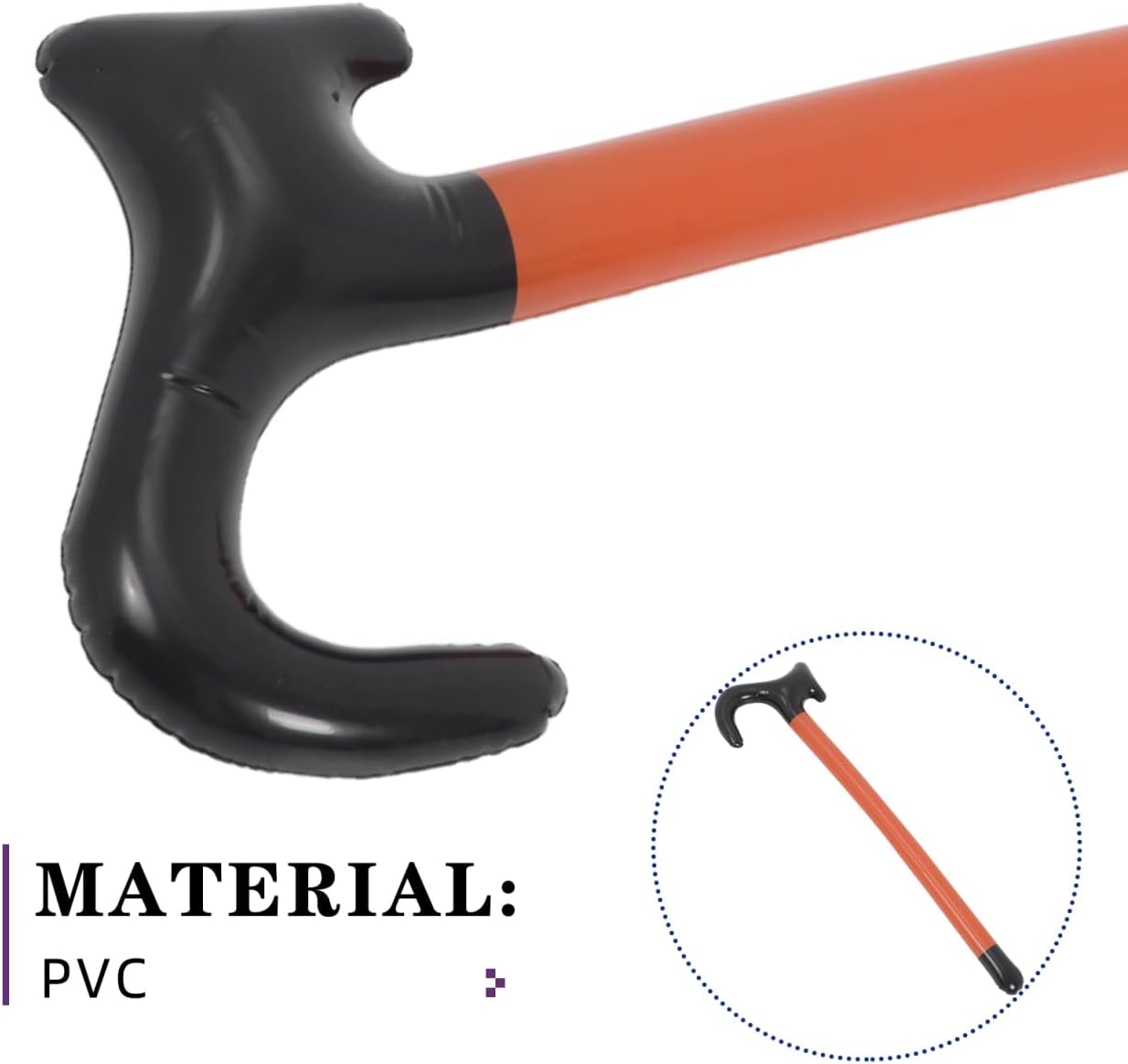 PVC Inflatable Crutch Toy for Stage and Cosplay Creative Walking Stick Design Balloons for Christmas Parties and Holidays Unique Inflatable Balloon Prop for Fun image number 6