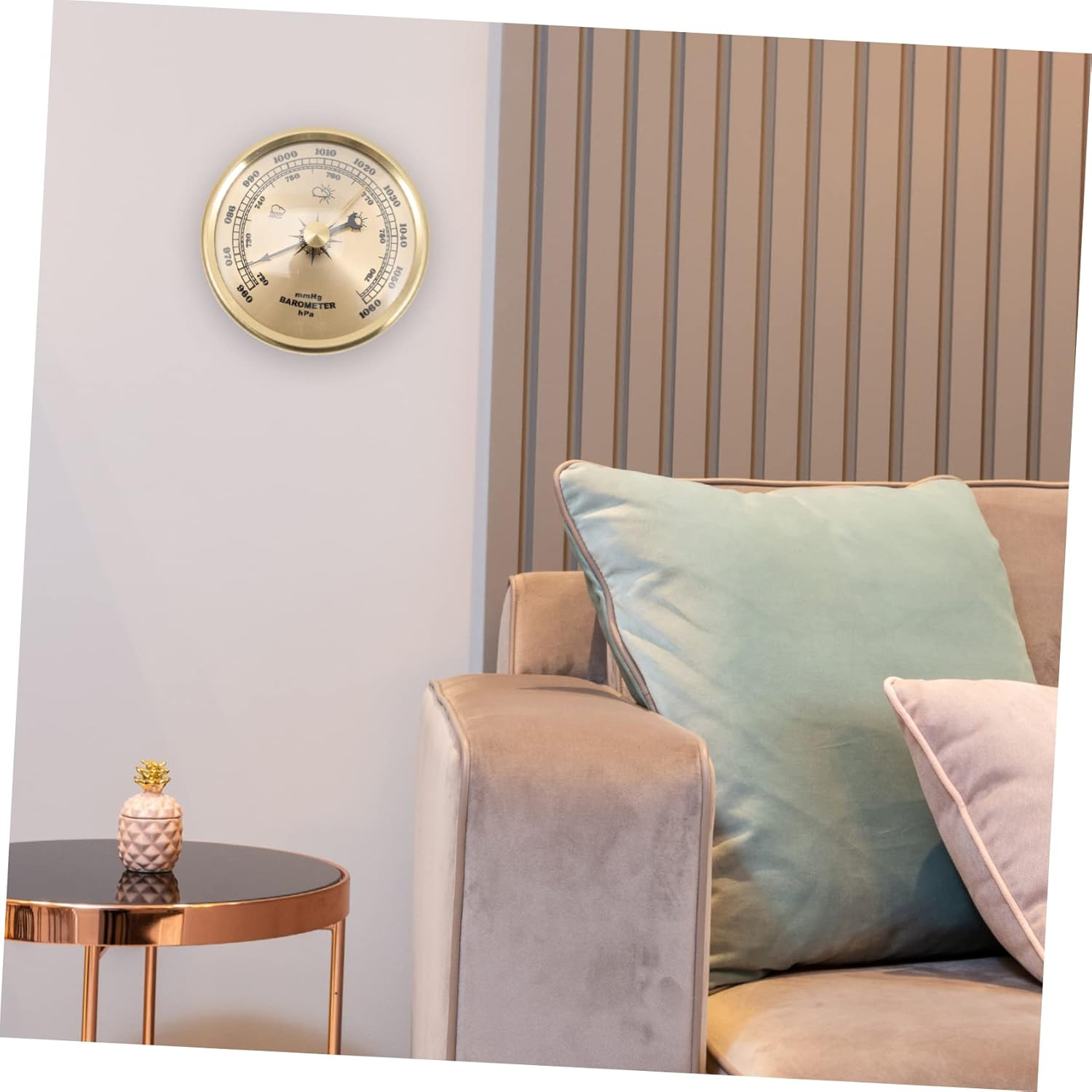 Aneroid Barometer Wall Barometer for Home Garden Adjustable Pointers for Accurate Air Pressure Measurement image number 6