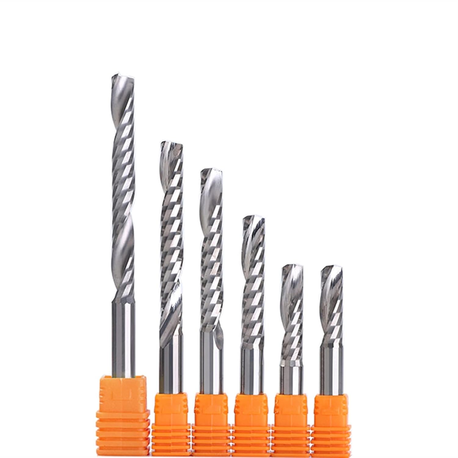 End Mill Cutter Kit 5Pcs Shank 4Mm 5Mm 6Mm 8Mm 1/8" Carbide CNC Router Bits One Single Flute End Mill Tools Milling Cutter CEL 17-62Mm Wood Rotary Drilling Tool Accessory (Size : 5Pcs 6X6X52) image number 4