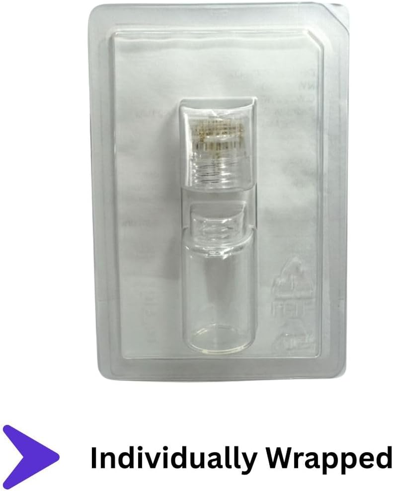 Microneedling Derma Stamp &ndash; 20-Pin Titanium Skin Stamp Tool &ndash; Home & Clinic Nano-Channel Skin Renewal &ndash; Hygienic, Precise, Portable Microchanneling Stamp by Imatec (0.5Mm)