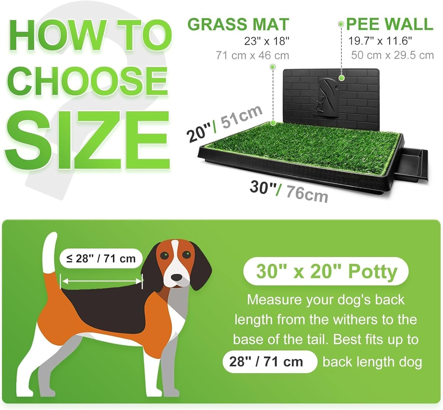 Homodoskey Dog Grass Pad with Tray Large, 2 Pcs Artificial Grass Training Pads with Pee Baffle Patch Puppy Turf Potty for Indoor and Outdoor Use, Ideal for Small and Medium Dogs image number 4