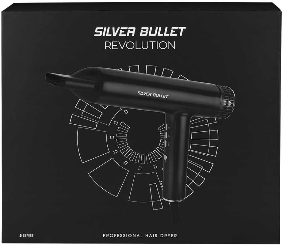 Silver Bullet Revolution Professional Hair Dryer, Black