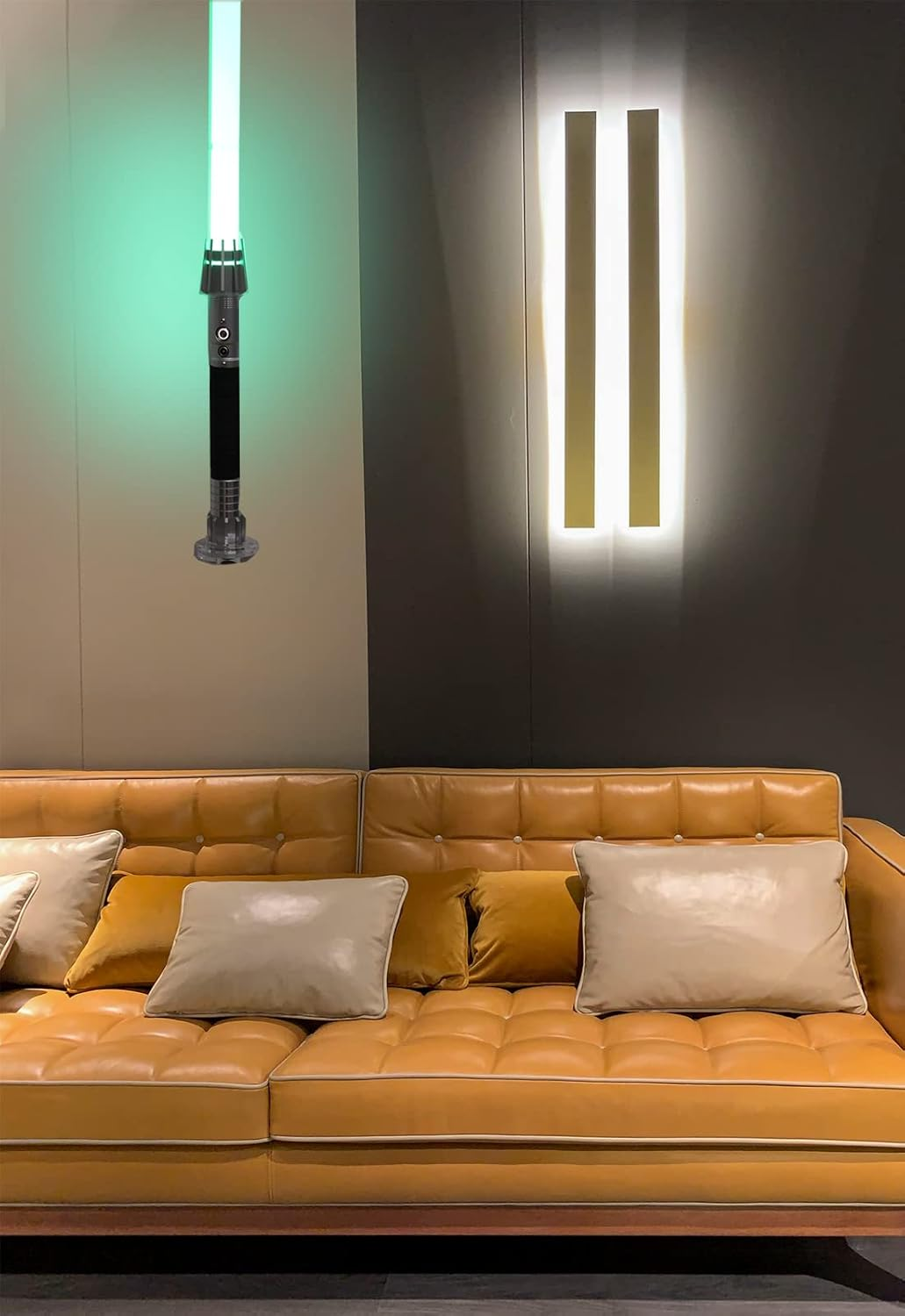 WANLIAN Lightsaber Wall Mount Vertical Lightsaber Holder Acrylic Lightsaber Display Stand for Display Lightsaber Wall(Clear,Hold 1 Lightsaber)