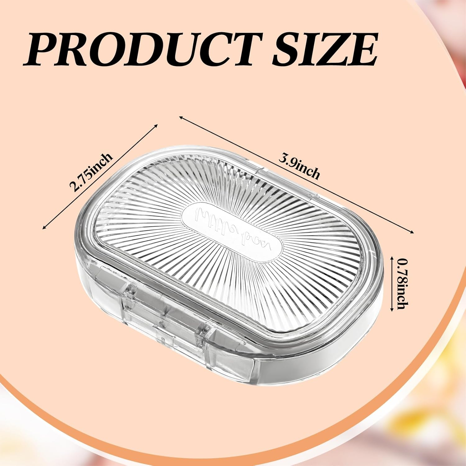 Kigley 4 Pcs Hair Tie Container Small Portable Travel Cotton Swab Holder Flosser Dispenser with Lid Plastic Box Beads Storage Containers for Small Items, 3.94 X 2.76 Inch (White) - White image number 3