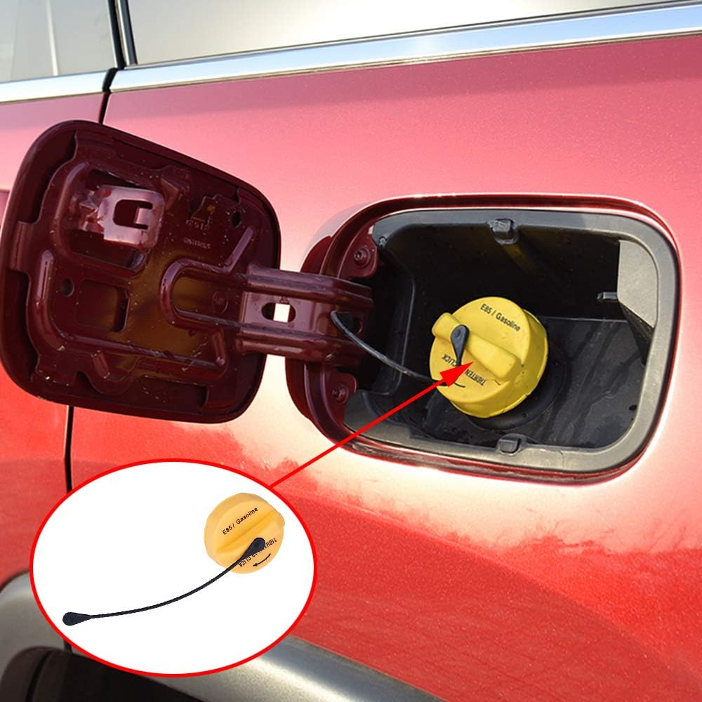 E85 Fuel Tank Filler Cap,Gas Cap Fit for Chrysler Dodge Jeep -2011-2019 Journey, 2014-2017 Cherokee, 2011-2013 Grand Cherokee， 2008-2019 Grand Caravan and More,Replace 52030379AB， 52030380AB，4766580AB image number 4