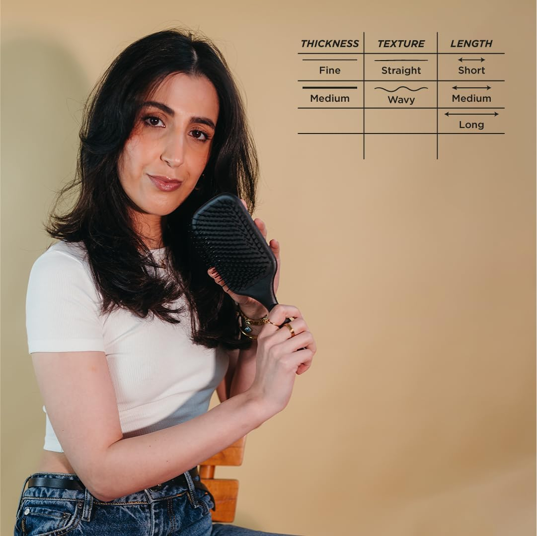 Denman Paddle Hair Brush, Clear, L