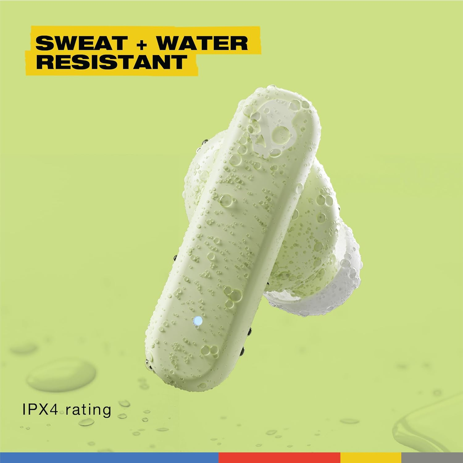 Skullcandy Smokin' Buds True Wireless Earbuds with Supreme Sound, 50% Renewable Plastics and Microphone, 20 Hours Battery, Bluetooth Earbuds for Iphone, Android, and More - Matcha - Bone image number 2