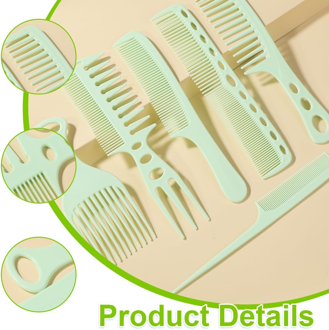 NHQZ Hairdresser Comb Set, Boar Bristles Beard Brush Men, round Brush, Curling Comb, Coarse Zinc, Sleek Brush, Beard Comb