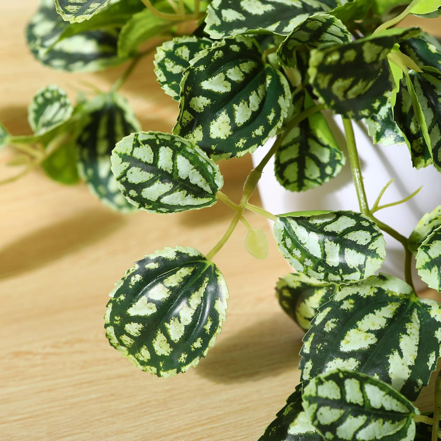 Artificial Plants,15 Inch Fake Mini Artificial Greenery Potted Plants,Faux Hanging Plants for Wall Room Home Indoor Outdoor Shelf Decoration image number 4