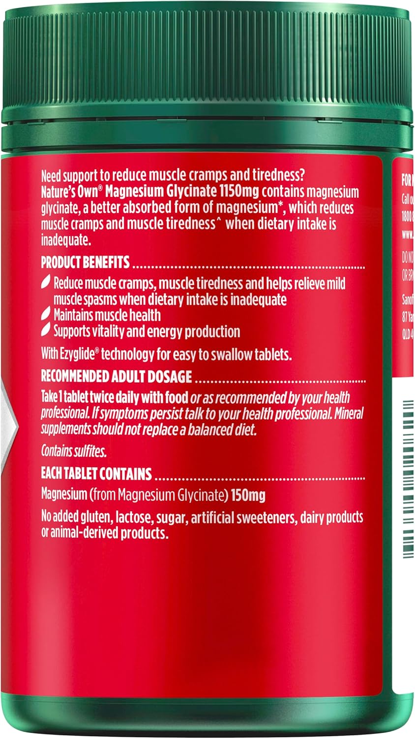 Nature'S Own Magnesium Glycinate 200 Tablet image number 3