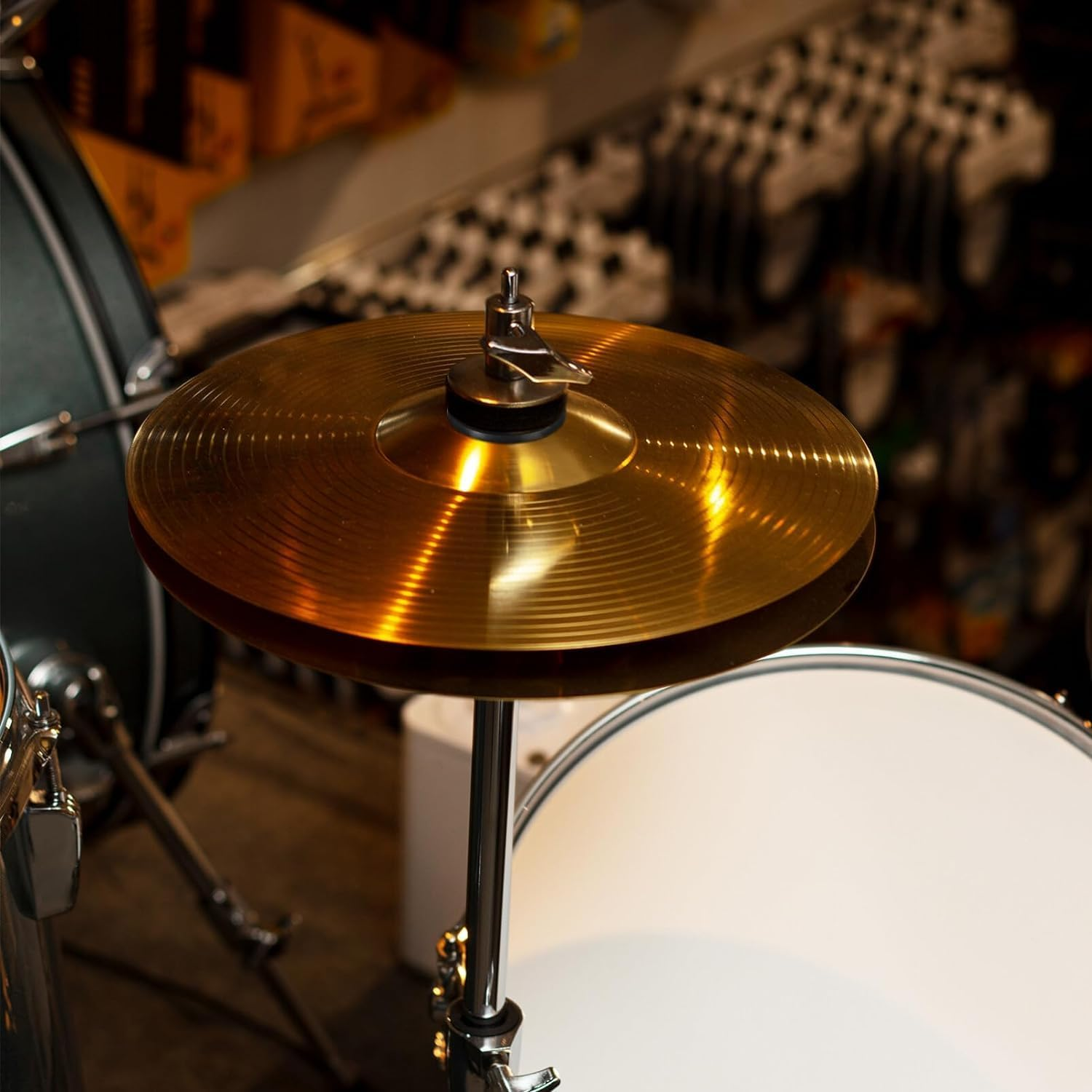 Frame Drum Felt Mat Set, 21Pcs Cymbal Replacement Accessories,Anti Slip,Felt Cymbal Sleeves with Base Wing Nuts, Washer, Sleeves and Base Wing Nuts Replacement for Drum Set image number 1