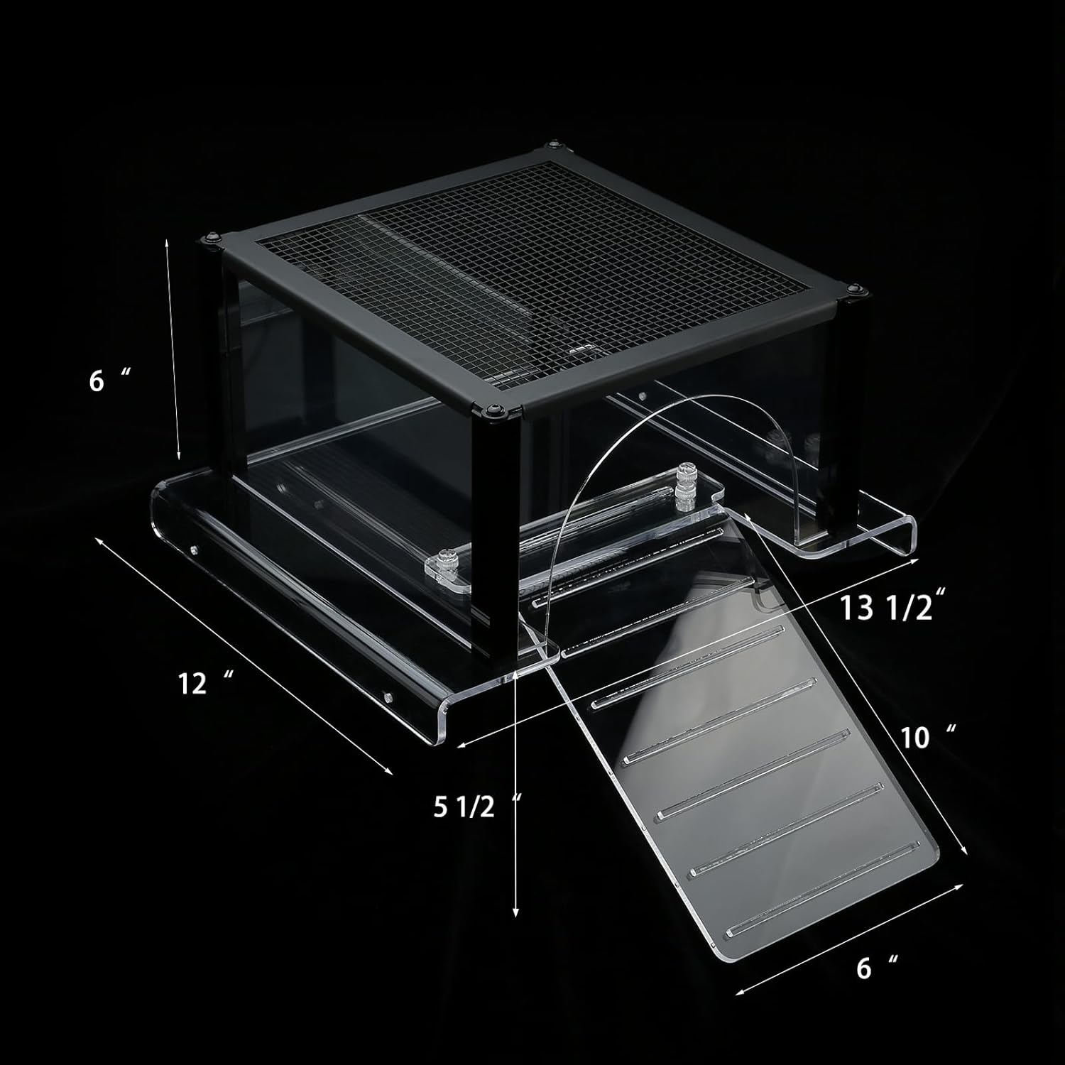 Turtle Topper Basking Platform for Aquatic Turtles 10/20/29/40 Gallon Long Tank 55 Gallon, Aquatic Reptile Ramp Dock, Turtle Terrace, Turtle Tank Accessories