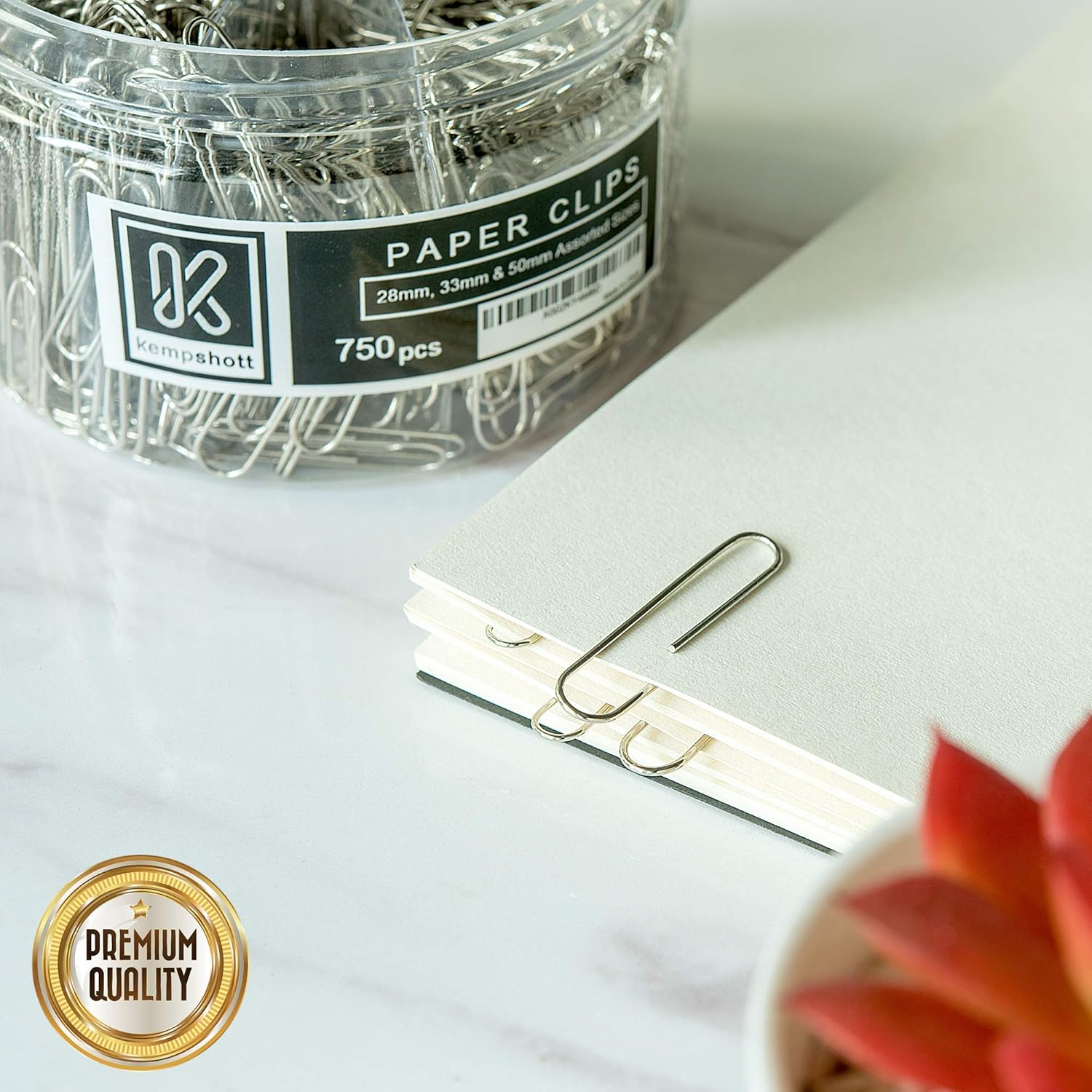 750 Paper Clips Assorted Sizes Small, Medium and Large Paperclips for Paperwork Ideal for Home, School and Office Use (Assorted, Silver) - Blue image number 6