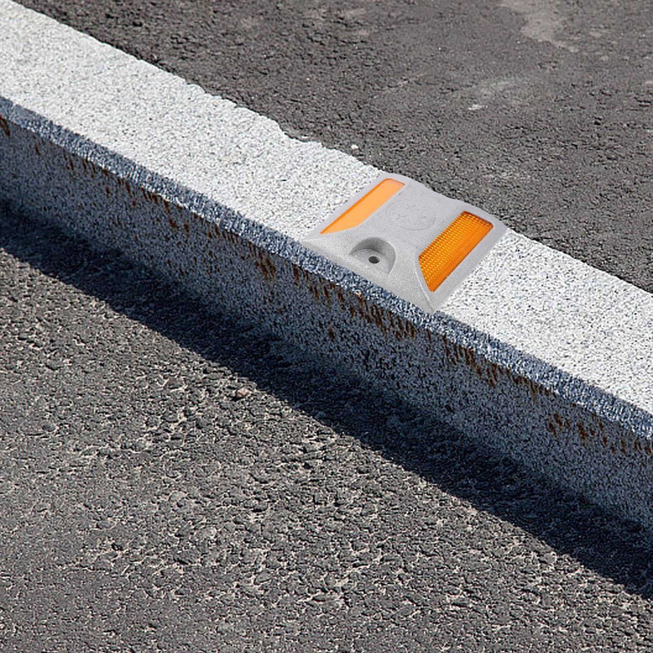 6 Pcs Reflective Driveway Markers - Aluminum Road Reflectors for Enhanced Night Visibility Ideal for Driveways Pathways and Safety Marking image number 2