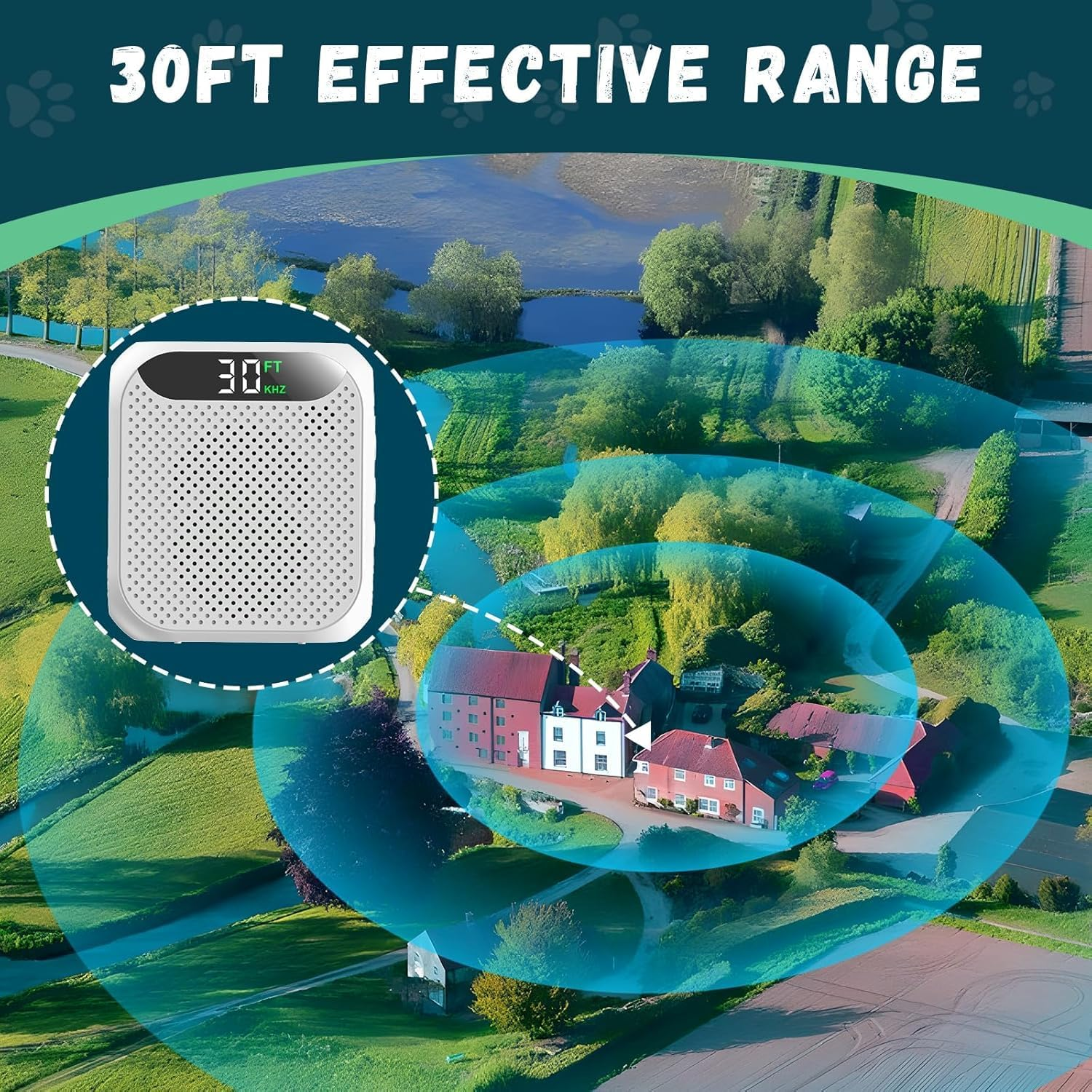 Stop Dog Barking Device, Automatic anti Barking Devices for Dogs 33 FT, Ultrasonic Rechargeable Waterproof Dog Barking Control Deterrent Stopper Dog Training Tool Indoor/Outdoor Safe for Most Dogs image number 1