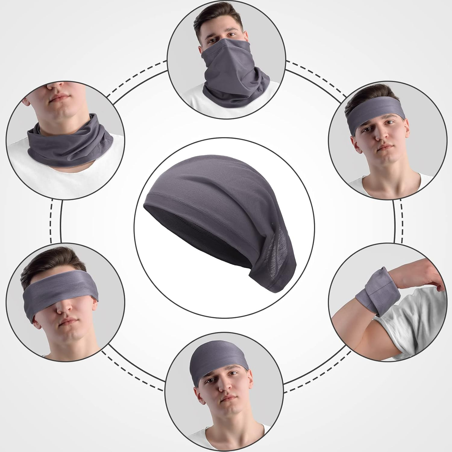 16 Pieces Unisex Dreadlock Cap Spandex Loc Cap Elastic Dread Durag Tube Dread Cap Long Dreadlock Hair Cover for Men Women image number 3