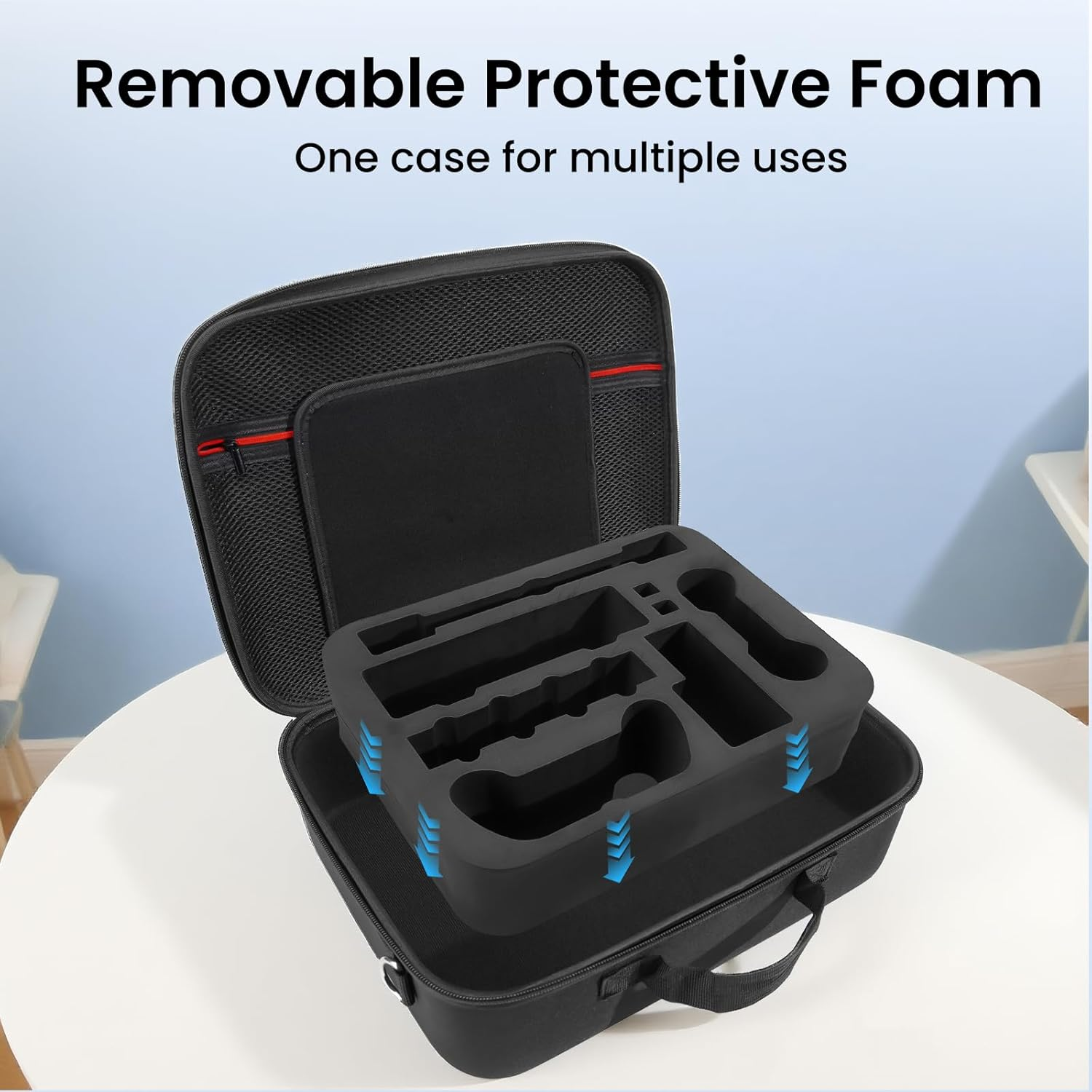 Carrying Case for Switch 2 [Black] &ndash; Large Capacity Travel Storage Bag, Compatible with 2025 Switch Model, Shockproof Waterproof EVA Hard Shell, Lightweight with Handle Strap for Console & Accessories image number 6