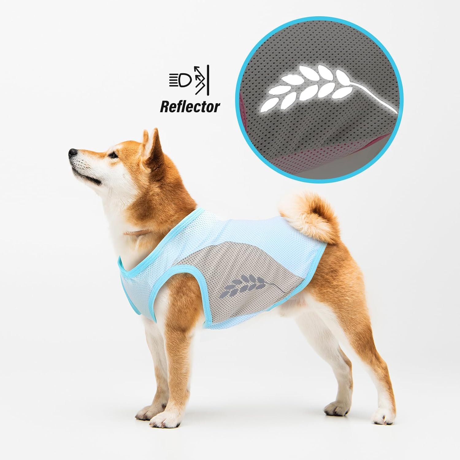 Viiotu 2 Pack Dog Cooling Vest, Lightweight Breathable Ice-Cooling T-Shirts with Reflective Strip for Small Dog Cat image number 4