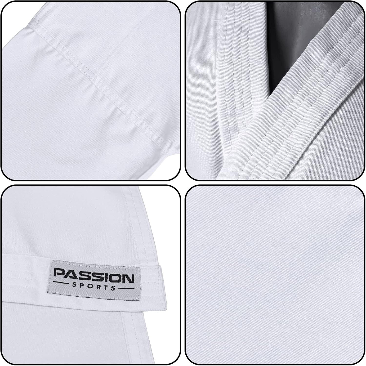 Passion Sports Supreme Karate Gi Uniform Heavy Weight 16 Oz - 100% Cotton Canvas &ndash; Heavy-Duty Karate Suit Ideal for Martial Arts Professionals image number 2