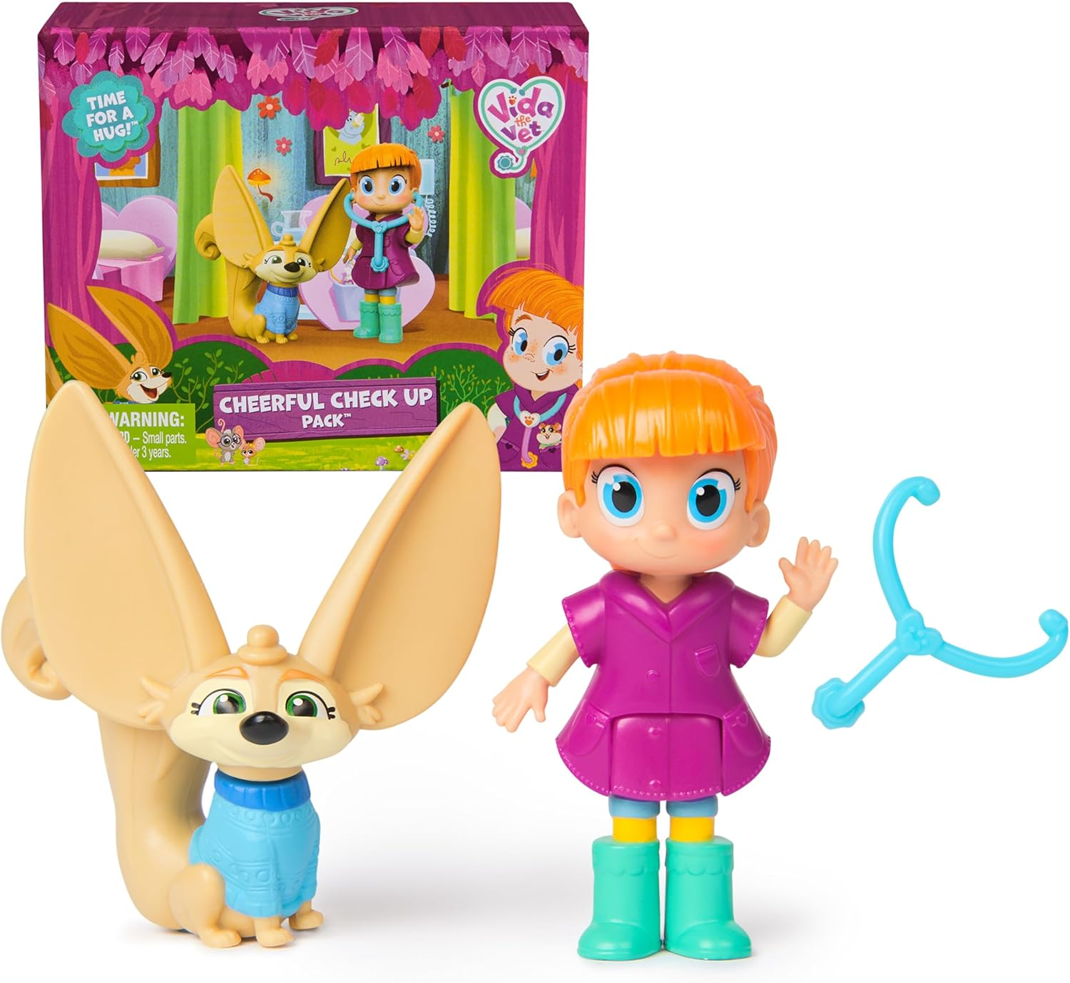 Vida the Vet, Cheerful Check up Pack with Vida and Kipp Action Figures and Removable Stethoscope Accessory, Kids Toys for Girls and Boys Ages 3 and Up image number 3