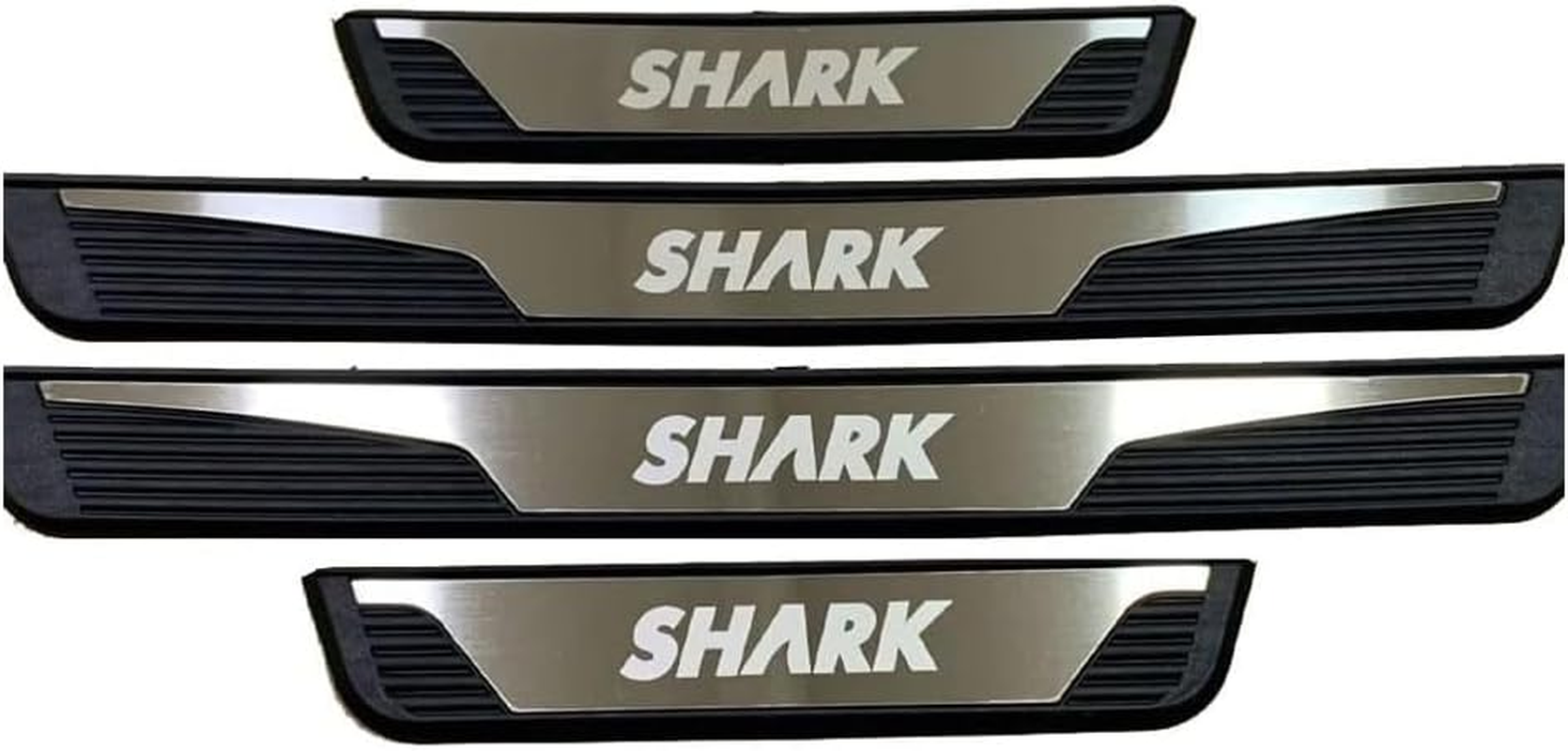 2024 BYD Shark 6 Pickup Truck Door Sill Protection Strip, 4-Piece Silver Anti-Scratch Pedal Cover, Door Anti-Scratch Guard Accessories image number 2