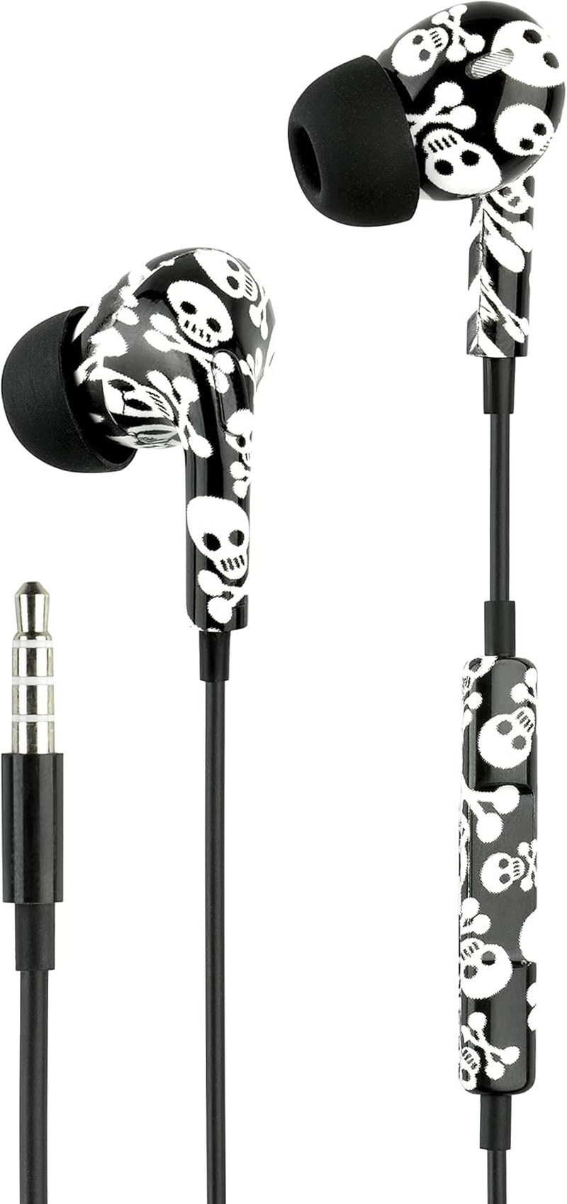 Music Sound | Fantasy Intra-Auriculaires Wired Headphones | Wired In-Ear Headphones with Microphone - 3.5Mm Jack - 1.2M Tangle-Free Cable - Animalier Design - Flower image number 4
