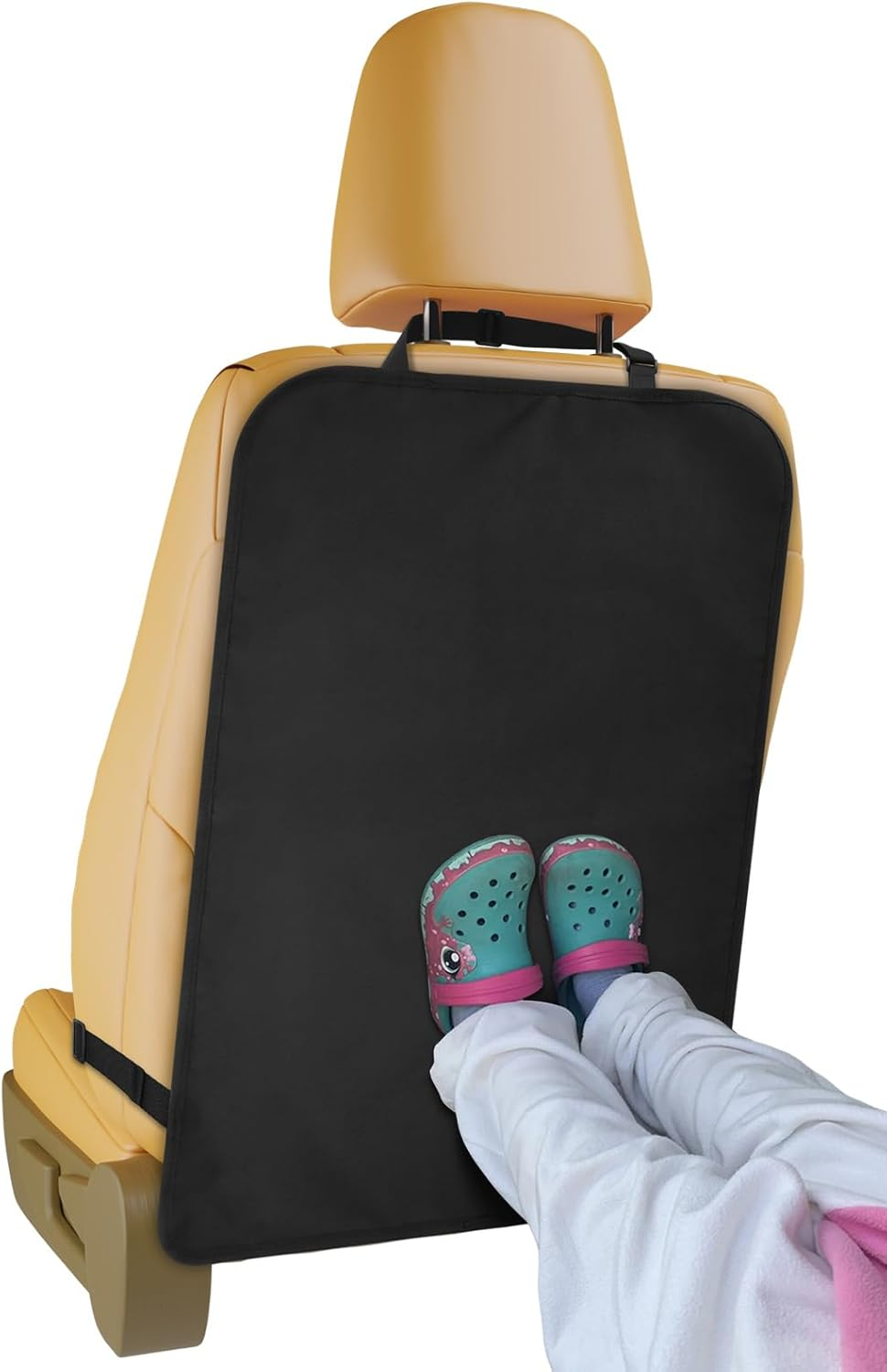 2 Pack Heavy Duty Kick Mats Back Seat Protectors for Kids,X-Large Durable Car Back Seat Cover,Waterproof Sag Proof Kick Mats Back Seat Protector for Vehicles Protect from Dirt,Mud&Scratches, X-Large