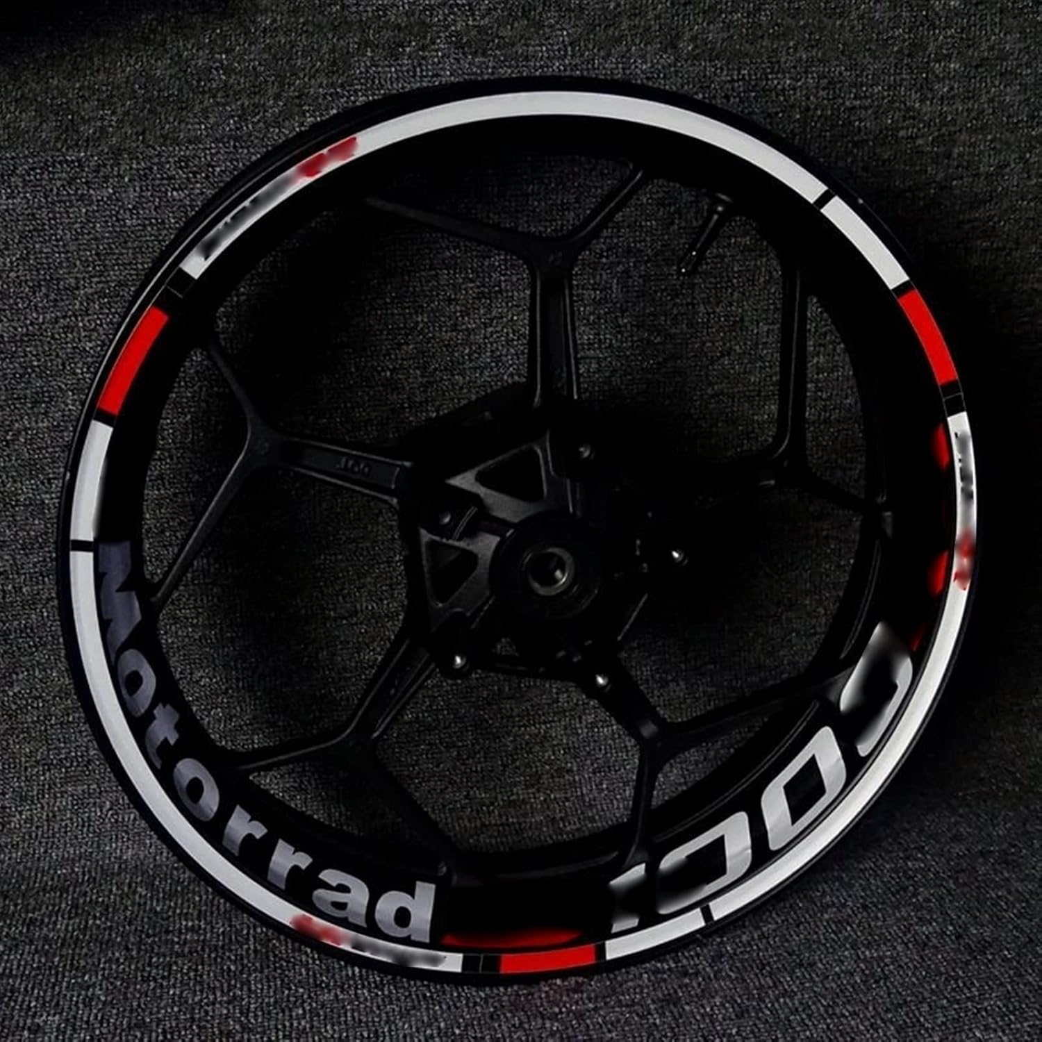 Stickers Motorcycle Tire Waterproof Wheel Logo Stickers Reflective Stripe Decals for BMW S1000RR G310GS G310R (Color : B) image number 3