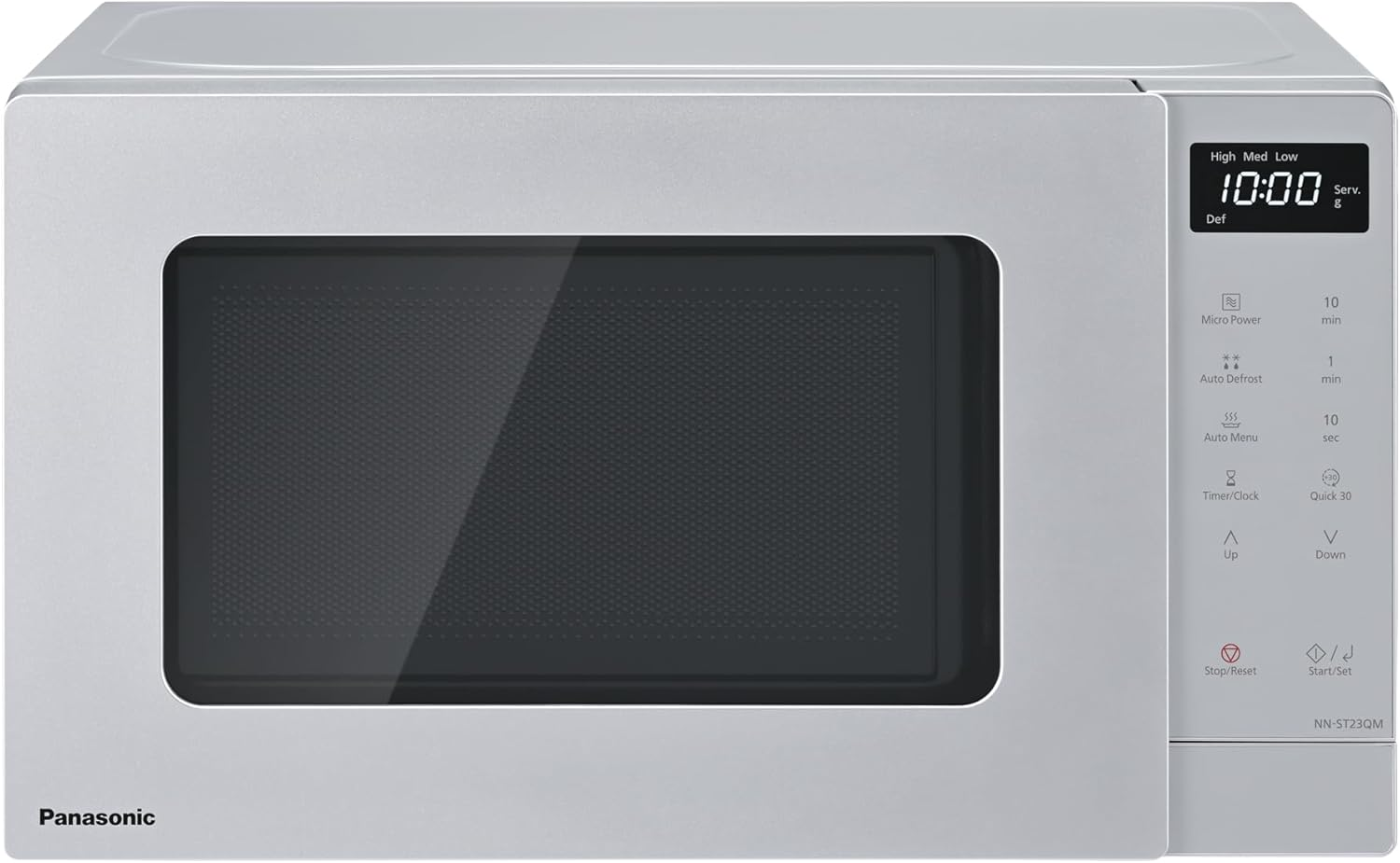 Panasonic 20L 800W Compact Microwave Oven, Stainless Steel (NN-ST25JMQPQ) image number 2