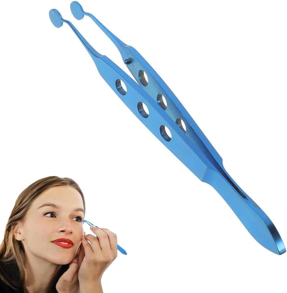 Metal Meibomian Gland Massage Tool, Eyelid Expressor Tweezer image number 2
