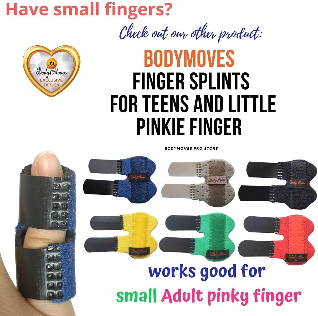 Bodymoves Finger Splint plus Sleeve (2 Pc Set, Midnight Black) image number 1