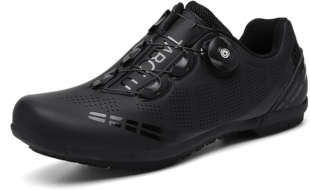 Hixingo Fahrradschuhe Herren Damen Rennrad Und MTB Schuhe Mit Gummisohle, Atmungsaktive Sneaker Rutschfeste No-Lock Fahrradschuhe Mountainbike Schuhe 36-47 EU