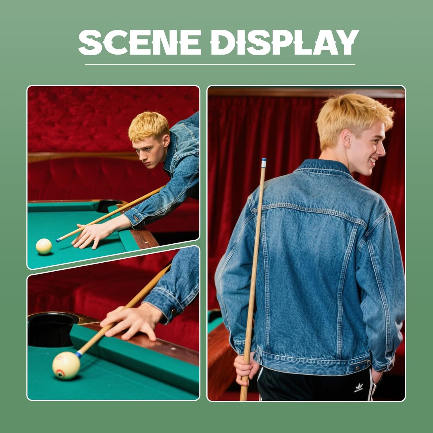 Pool Cue Tips Replacement Kit 20 Pack Durable Hard Leather Billiard Accessories Blue Snooker Cue Tips for Professional Players image number 5