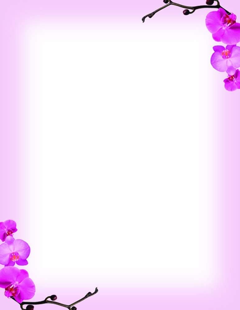 Great Papers! Pink Orchids Letterhead, 8.5 X 11 Inches, 80 Count (2013191) image number 1