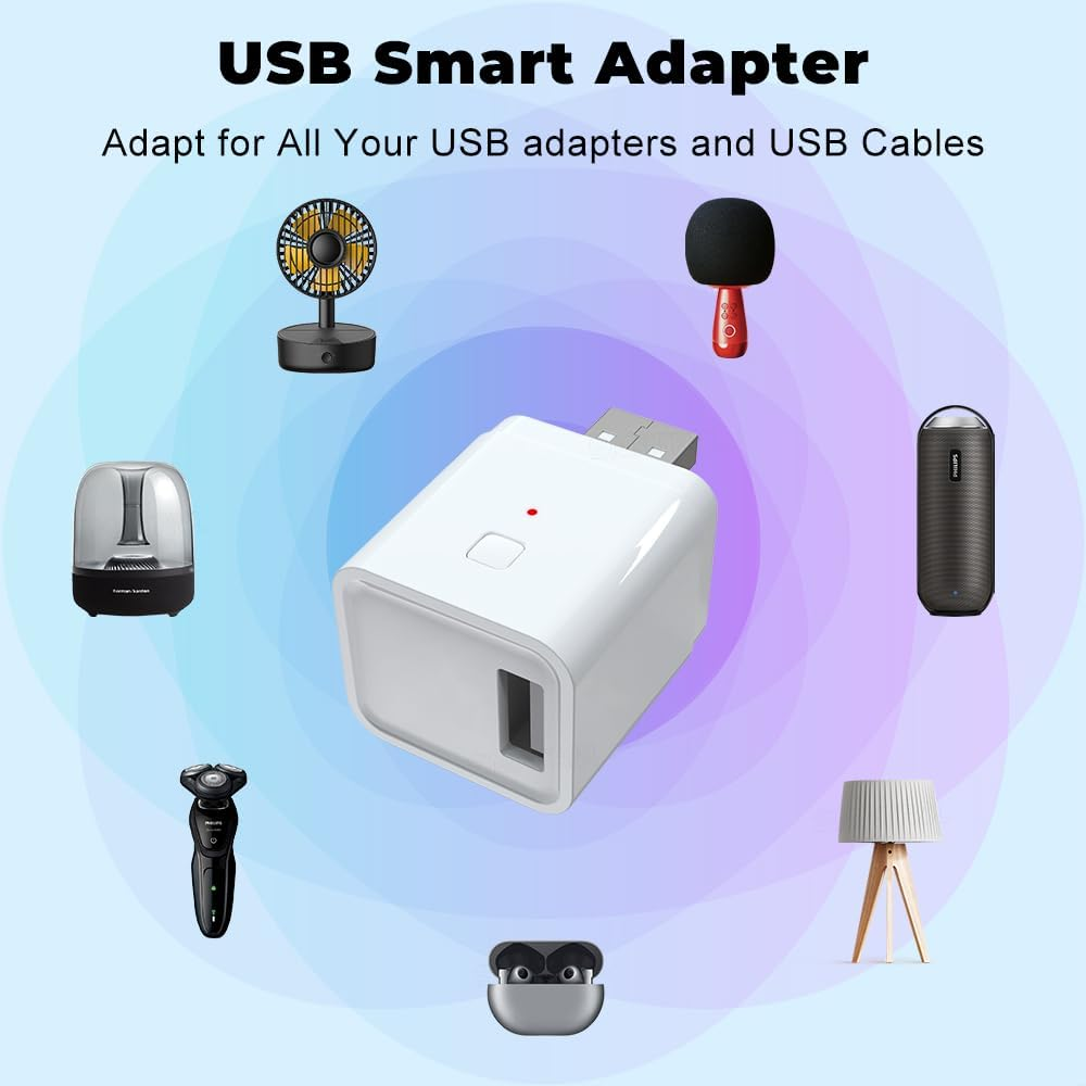 Uantii Tuya Smart Micro USB Adaptor Smart Plug Wifi Mini Power Adaptor Compatible with Alexa Works with Google Home image number 1