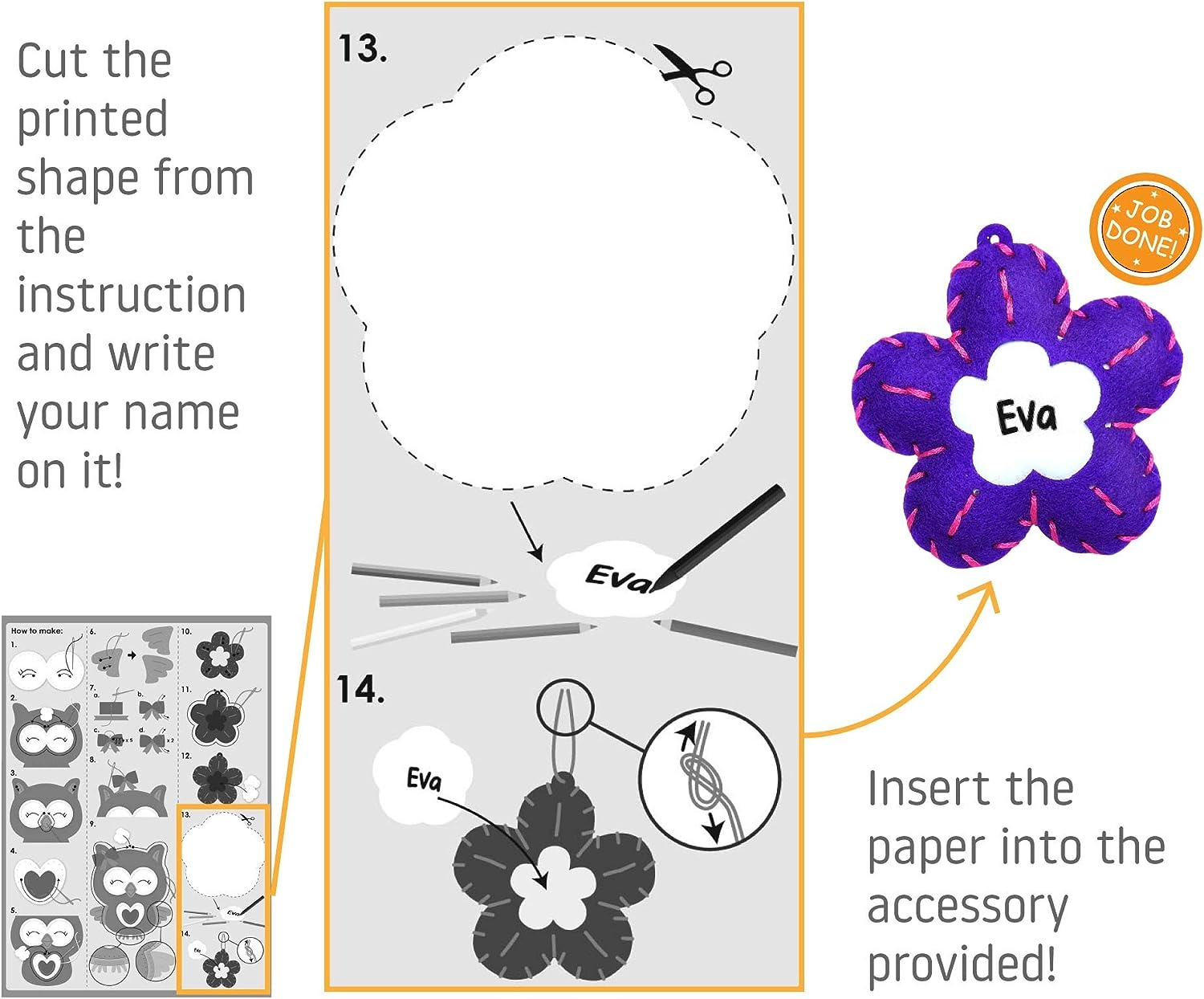 C.S.Kids SA12 Personalised Sewing Kit - Unicorn (With Accessory) image number 1