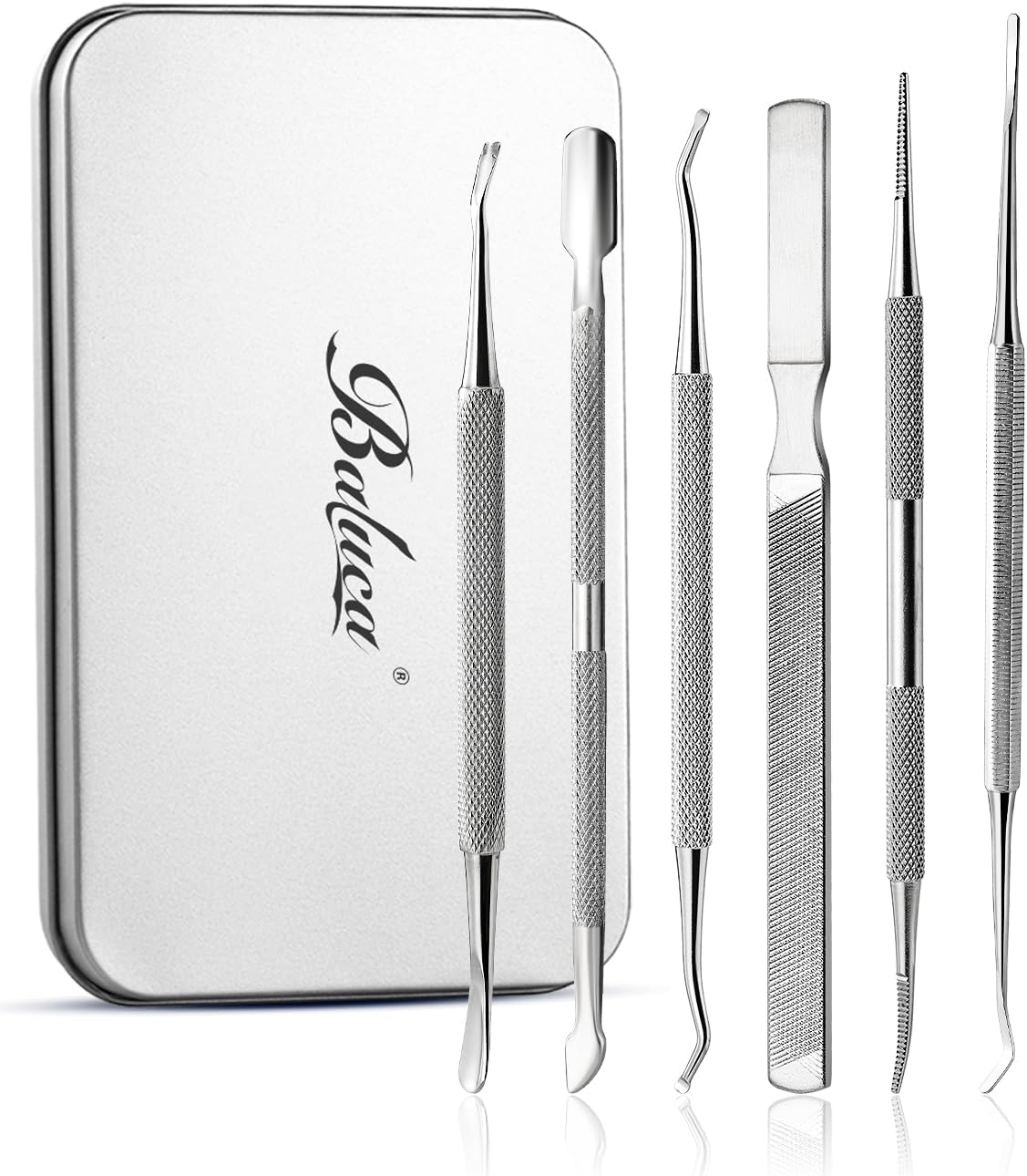 BALUCA 7-Piece Ingrown Toenail Removal Kit &ndash; Professional Stainless Steel Toenail Cleaner Tool & Ingrown Toenail File for Pain-Free At-Home Pedicure & Nail Correction image number 6