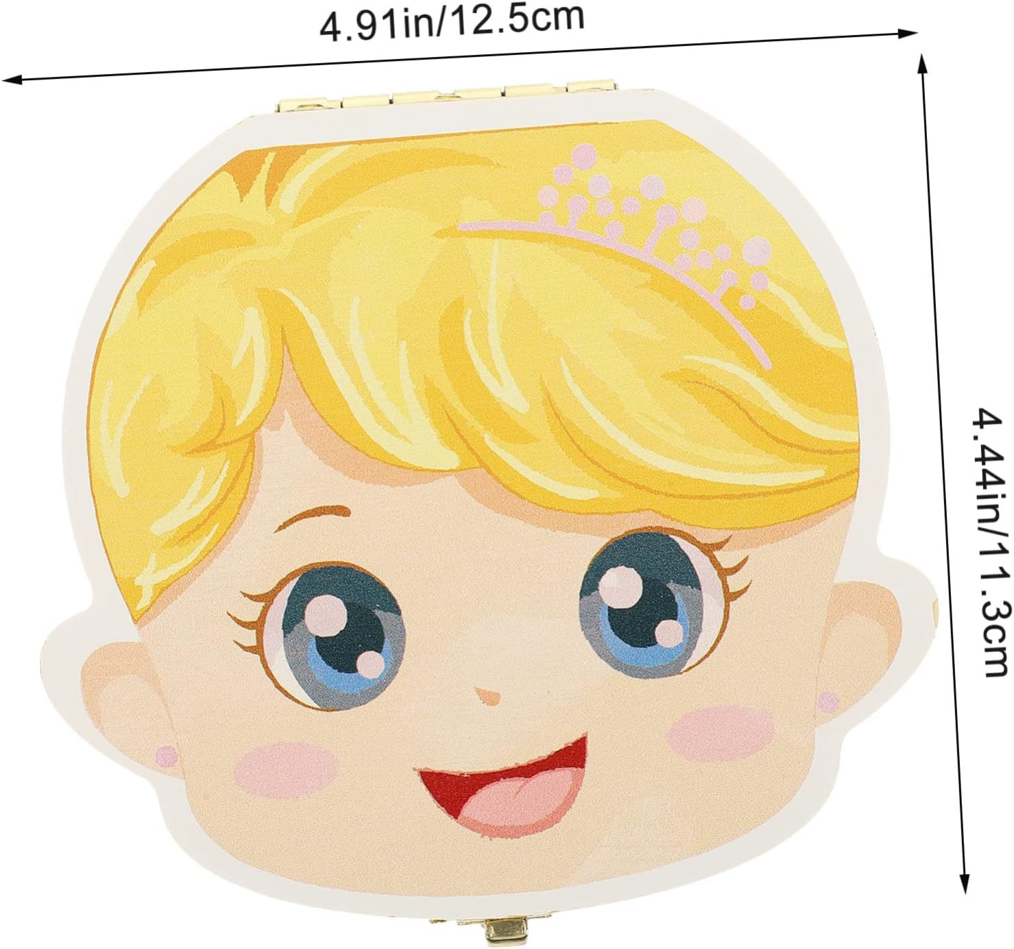 SHOWERORO Teeth Storage Box Tooth Holders Newborn Keepsake Cute Lost Container Milestone Memorial Name Holder Wooden image number 1