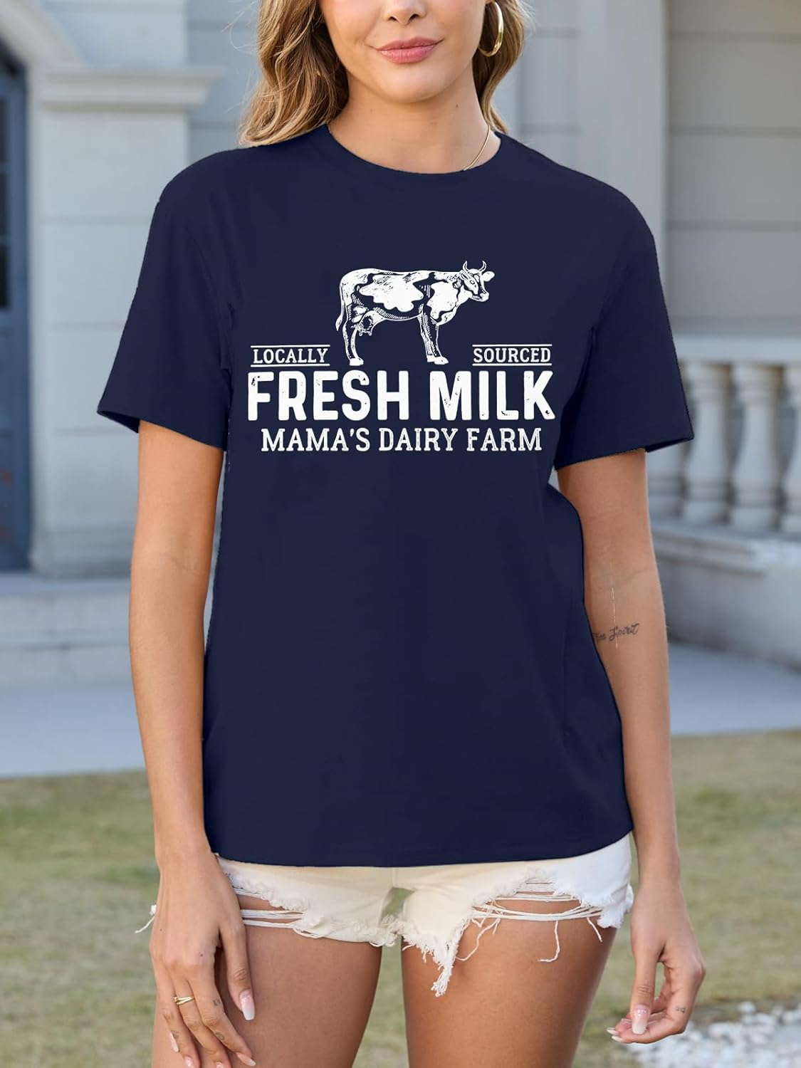 Breastfeeding Shirts for Women Zip Nursing Shirt Mama Nursing Graphic Top Causal Distressed Maternity Shirt Tops image number 4