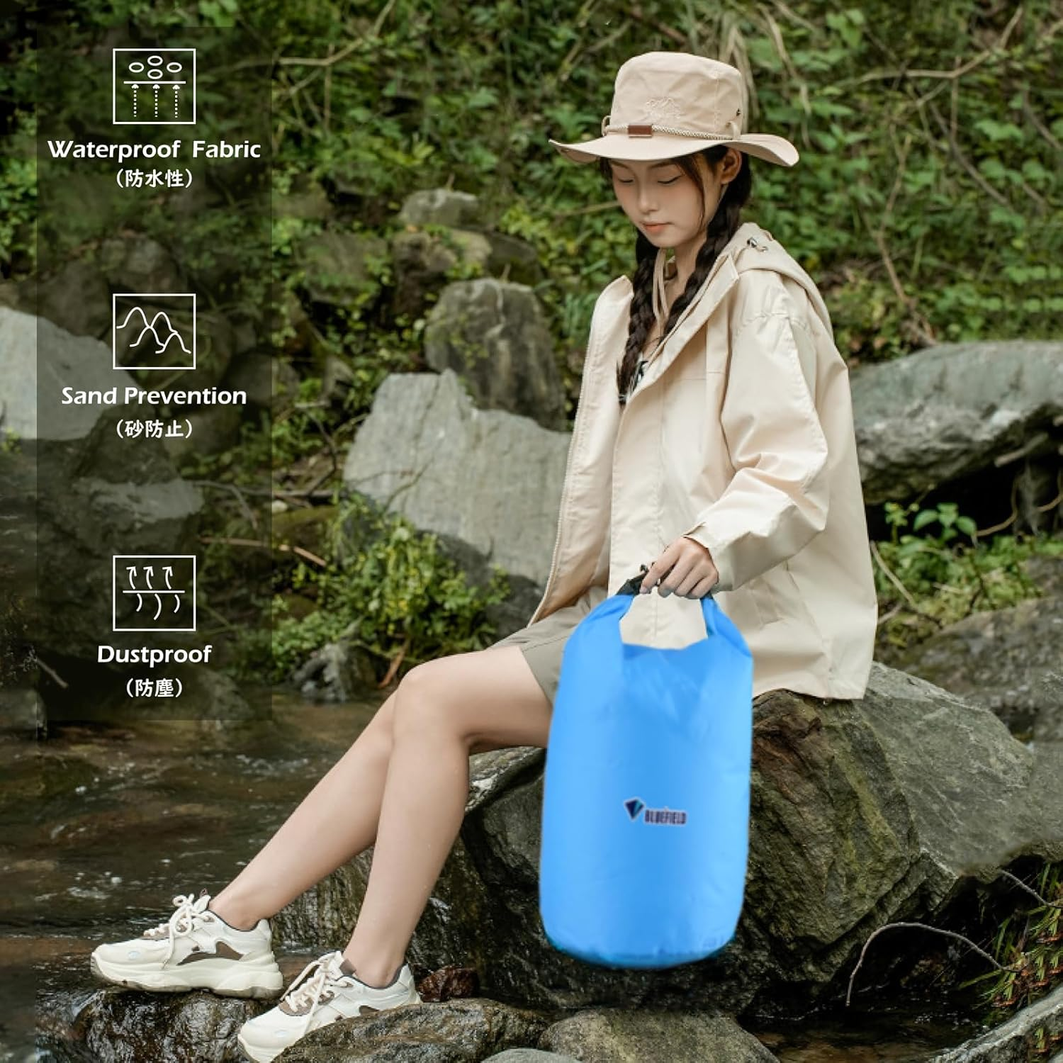 TRIWONDER Waterproof Dry Bag 10L 20L 40L Backpack Floating Dry Backpack for Fishing Boating Kayaking Surfing Rafting Camping (Blue, 4L) image number 5