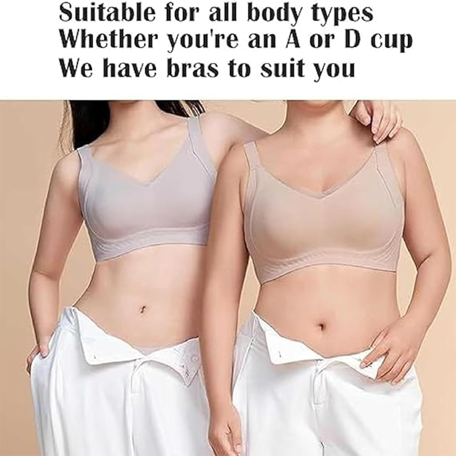 Arisefrom Bra, Havethedare Bra, Women'S Wireless V-Neck Crossover Mesh Seamless Push-Up Bras(No Underwire) image number 3