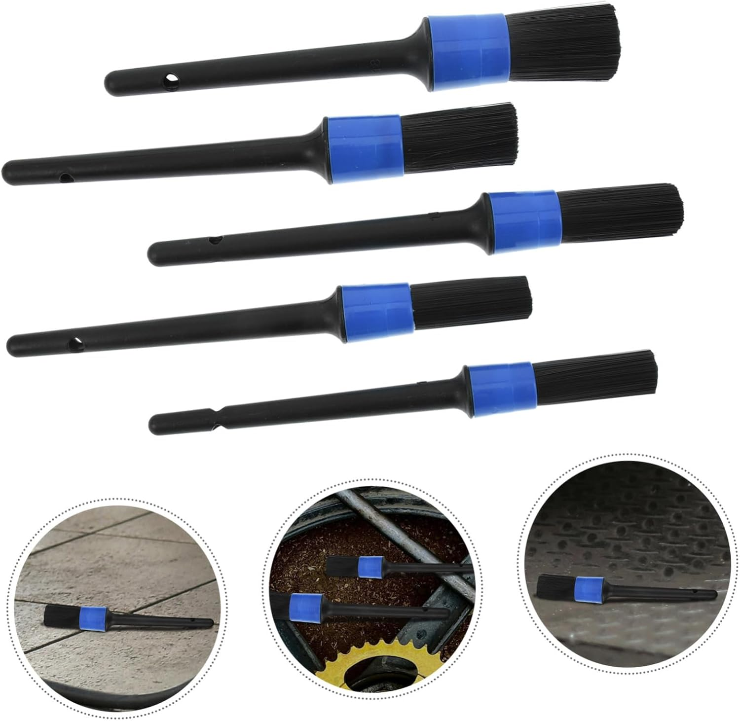 TOYZFRIENDY 5PCS Car Detailing Brush Professional Automotive Cleaning Tools for Interior Air Vents Wheels and Engine Versatile Brushes for Comprehensive Car Care image number 2