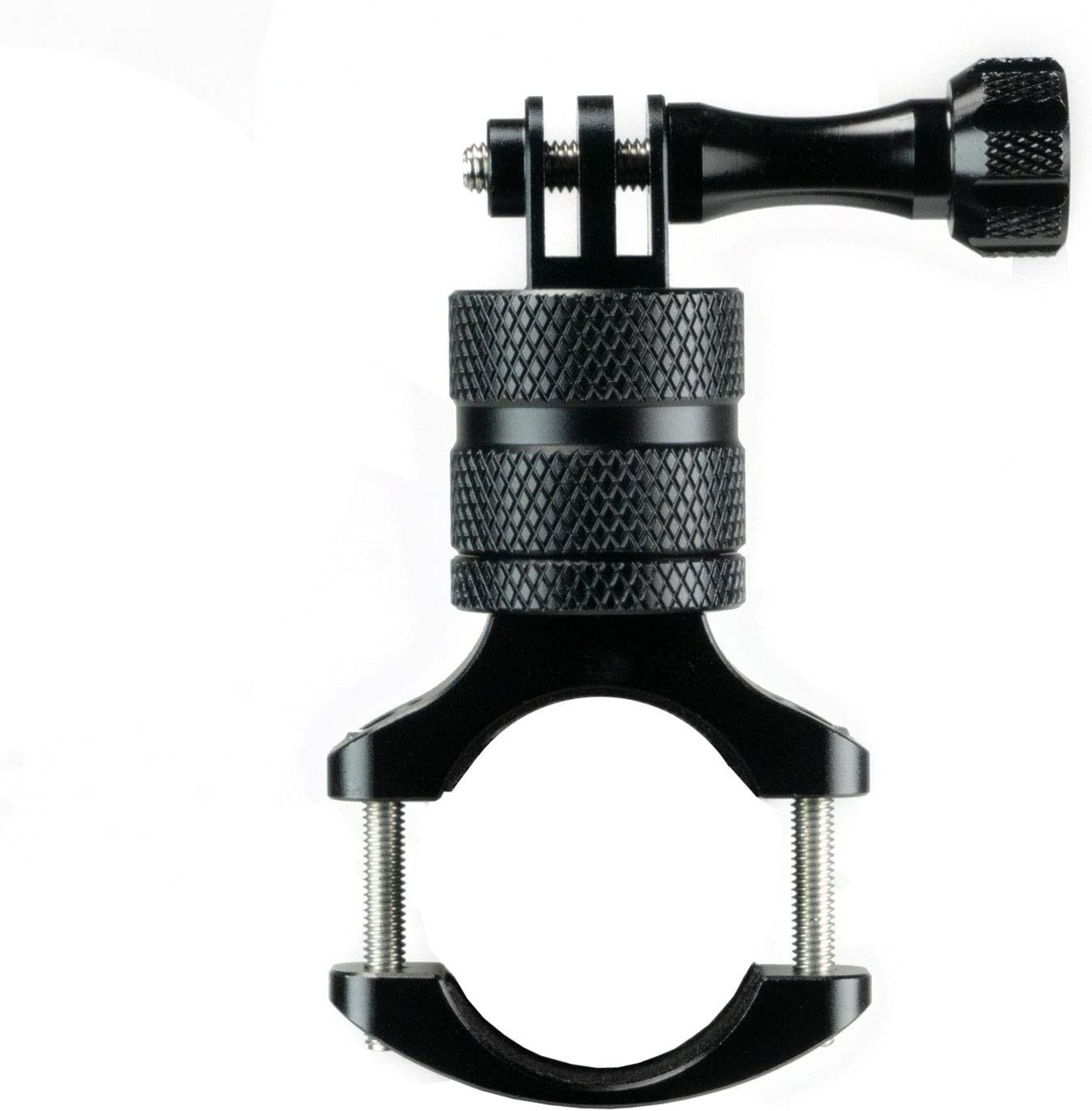 Handlebar Bike Mount with 360 Swivel for Gopro11/10/9/Max, Insta360 GO2/GO 3, X3/X2/RS/R &ndash; 100% CNC Aluminum, 22-34Mm Adjustable Clamp Works with Most Mountain Bikes image number 2