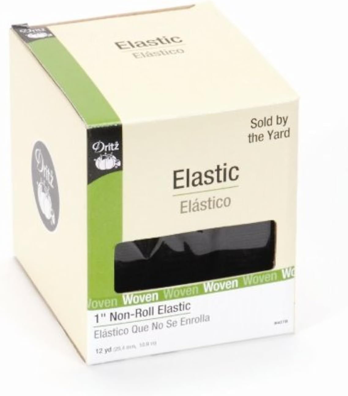 Dritz 9480W Non-Roll Woven Elastic, White, 1-1/2-Inch by 10-Yard