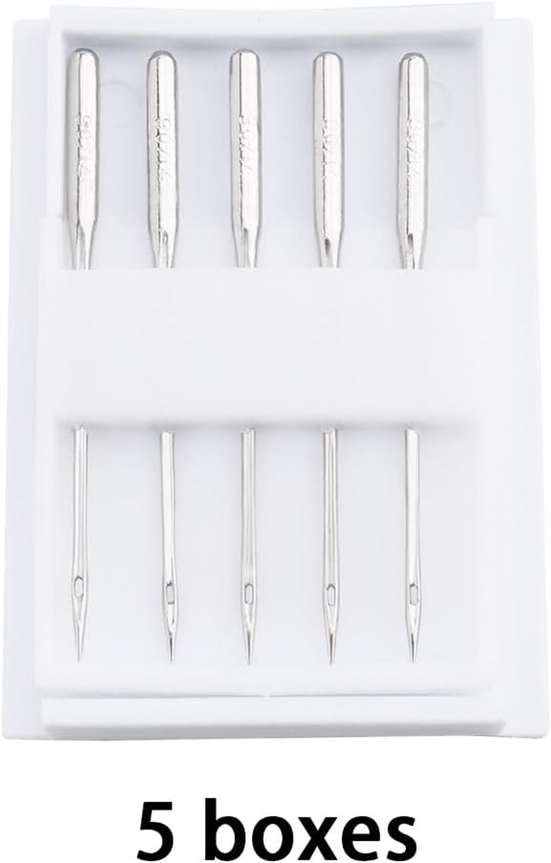 LT Easiyl 5 Boxes 130/705H 90/14 Sewing Machine Needles Compatible with Brother Compatible with Singer Compatible with Janome Sewing Machines for Linen Coat Fabrics image number 4