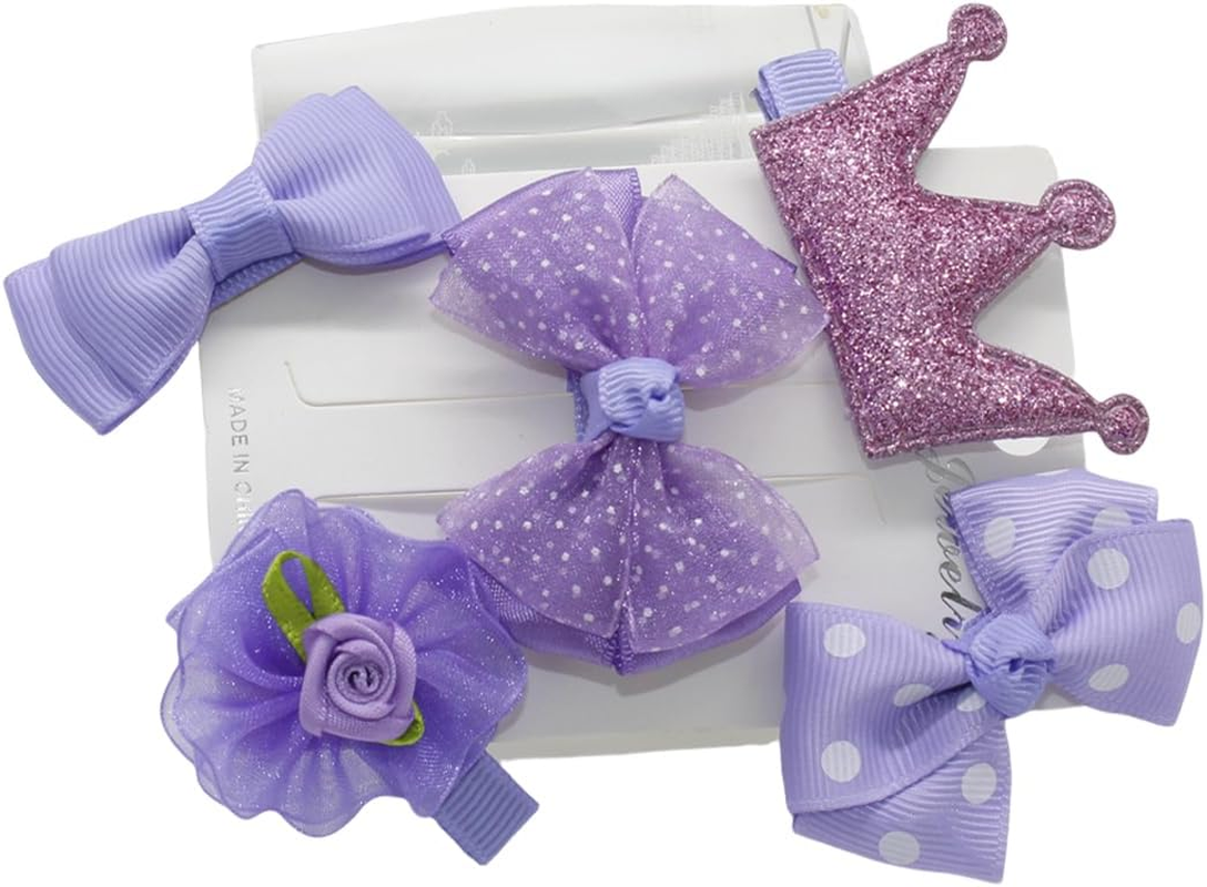 Pack of 10 Hair Bows Hair Clips for Girls, Cute Hair Clips Kids Hair Clips Girls Hair Accessories for Birthday Christmas Children'S Day Gift image number 1