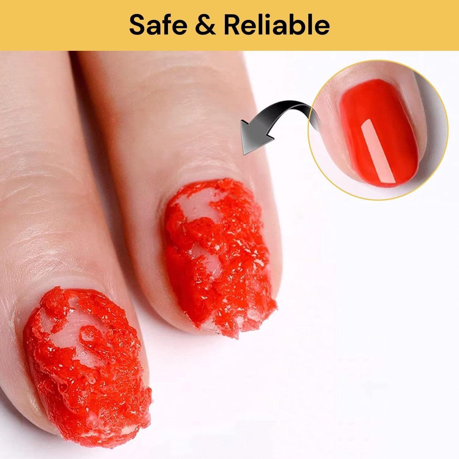 EZONEDEAL Magic Soak-Off Gel Nail Polish Remover 15Ml Professional Remover Nail Polish Delete Primer Acrylic Clean Degreaser for Nail Art Lacquer in 3-5 Minutes Easily and Quickly No Hurt Your Nails (2 Pcs) image number 4